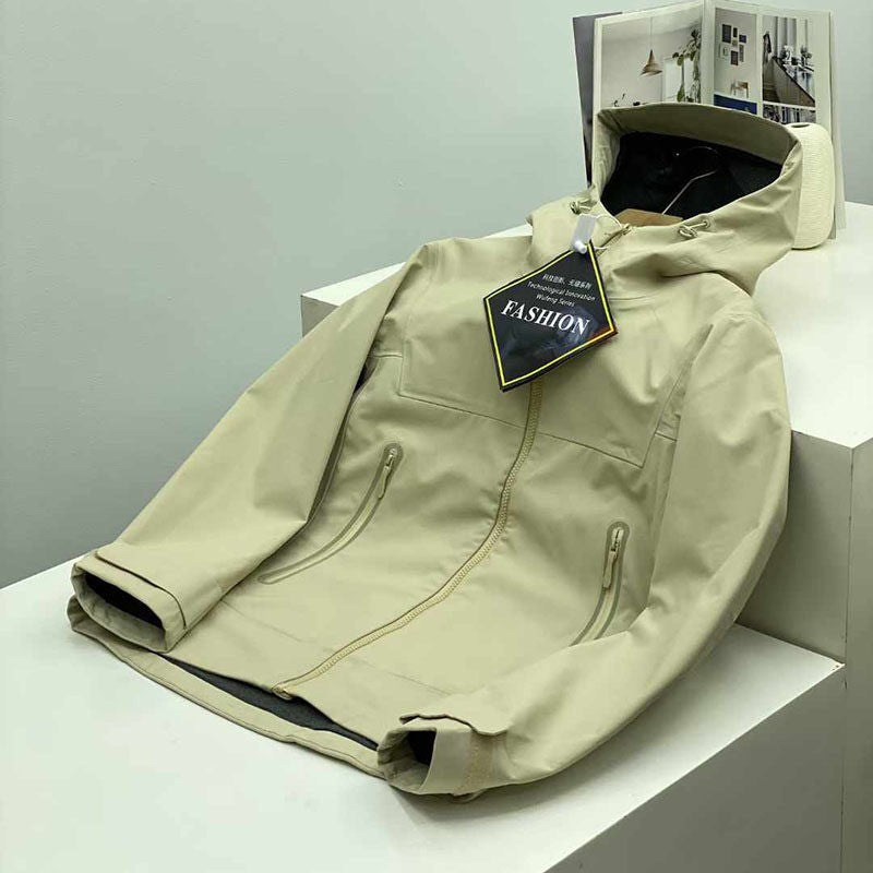 ARC Outdoor Fashion Casual Skiing Men's Sports Plus Fleece Soft Shell British Style Fishing Retro Seamless Adhesive Jacket