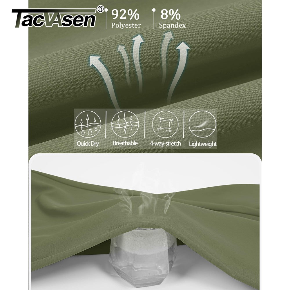 TACVASEN Outdoor Pants Men Quick Dry Straight Running Hiking Pants Elastic Lightweight Yoga Fitness Exercise Sweatpants Joggers