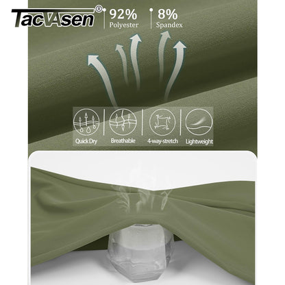 TACVASEN Outdoor Pants Men Quick Dry Straight Running Hiking Pants Elastic Lightweight Yoga Fitness Exercise Sweatpants Joggers