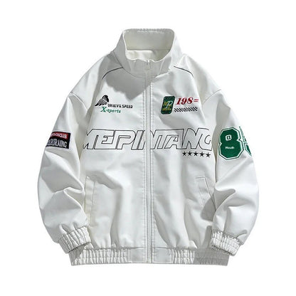 Casual Loose Men's Motorcycle Jacket Street Style Trendy Brand Spring Hot Sale Of The Season New High Street Fashion Couple's To