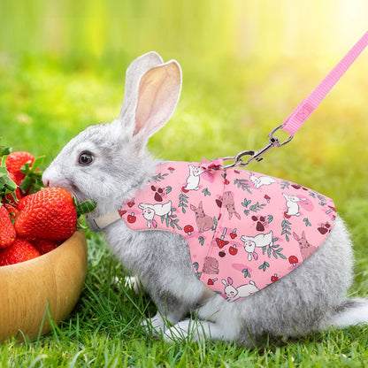 A Set of Stylish Printed Breathable Pet Rabbit Chest and Back for Outdoor Use