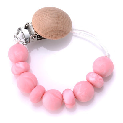 New Silicone Beads Dummy Clip Holder Soother Pacifier Clips Chain for Baby Teething Toys Chew Gifts Accessories BPA Free