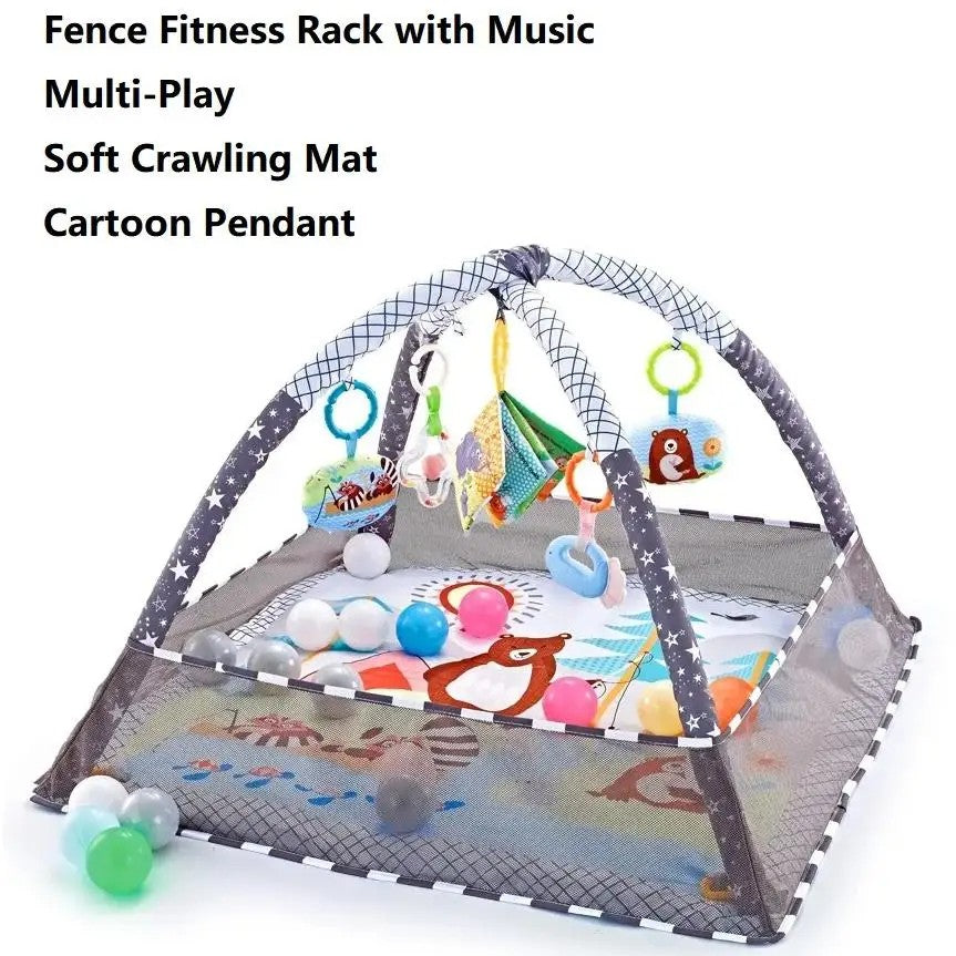 Baby Multifunctional Fitness Frame Kids Early Education Toys Mat Crawling Blanket Baby Early Activity Fitness Fence Dollhouse