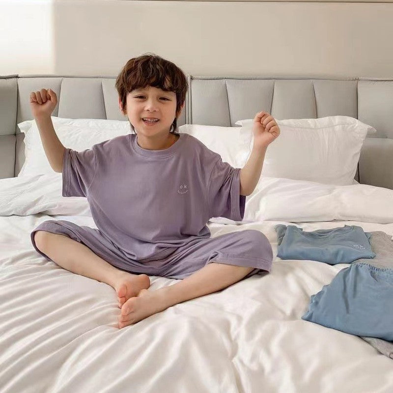 1-6 Years Solid Color Baby Clothes Set Summer Modal Newborn Baby Boys Girls Clothes 2PCS Baby Pajamas Unisex Kids Clothing Sets