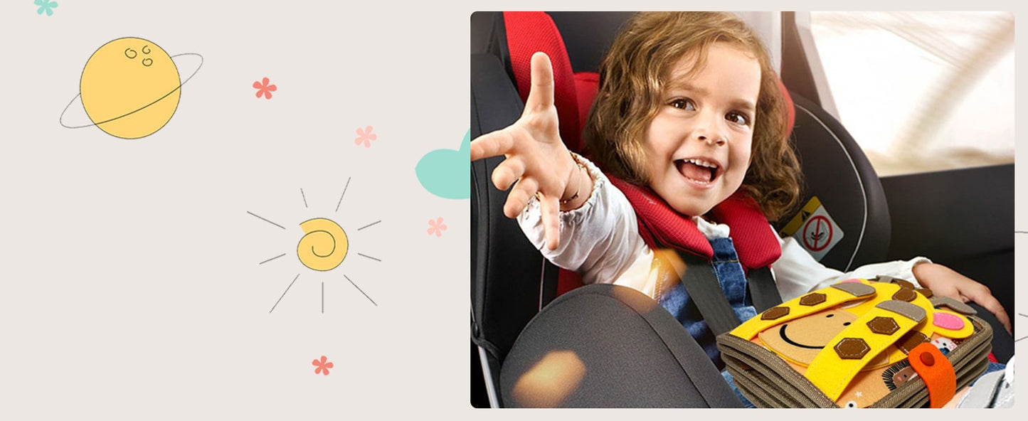 Montessori Busy Book for Toddlers,Educational Sensory Toy,Felt Quiet Book for Baby, Preschool Learning Activities for Kids Gift