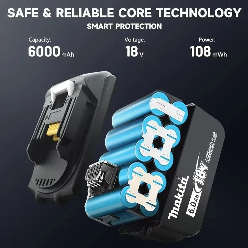 Bateria Recarregável Makita BL1860 18V 6.0Ah para substituição de bateria Makita BL1860B BL1860 BL1850 DHP482