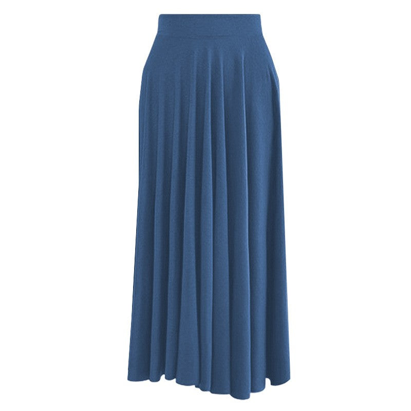 Plus Size High-waisted Skirt Loose-fit Wide-leg Umbrella Skirt Pleats Women's Fashion Clothing Long 80cm