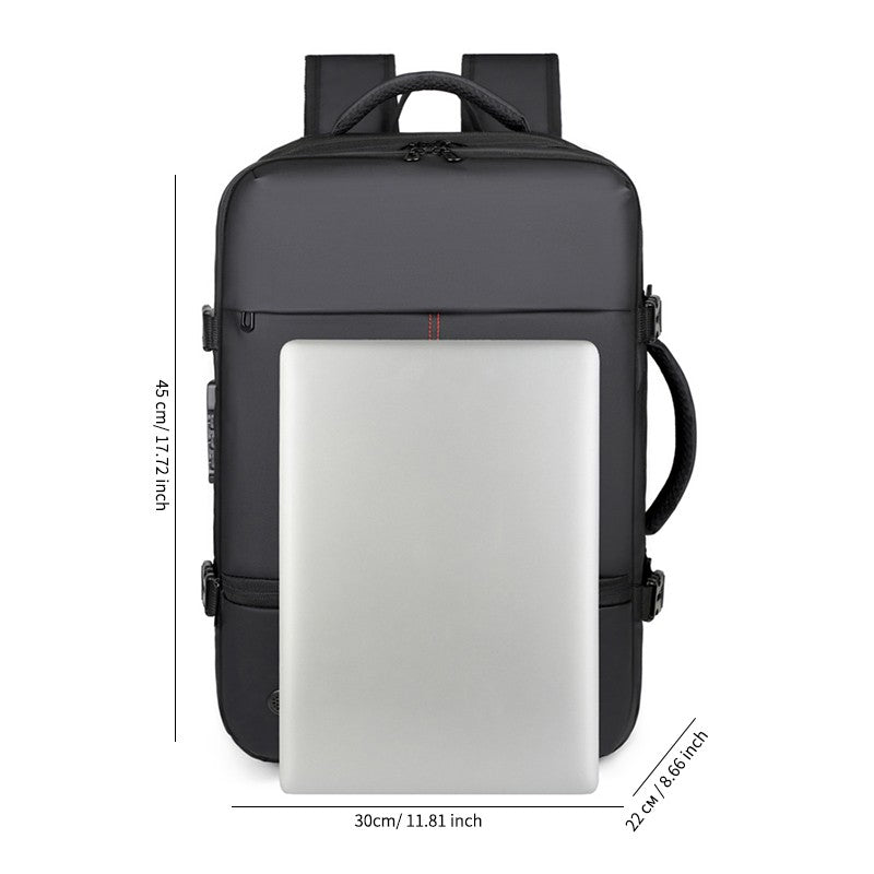 Backpack Men's Expandable Vacuum Compression Short-Distance Business Trip Large-Capacity Dry and Wet Separation Business Multi-Functional Backpack