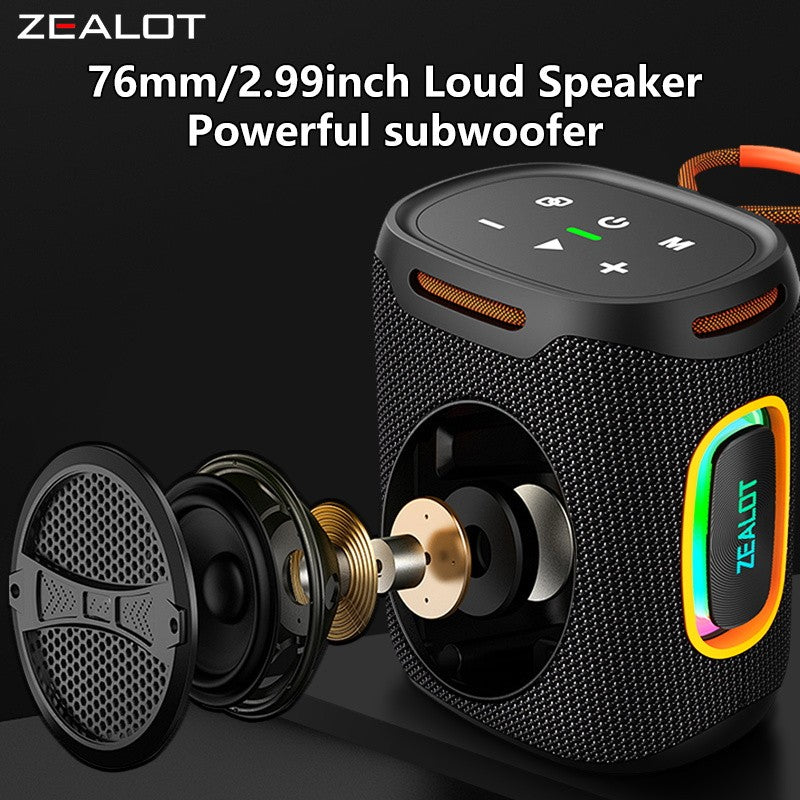 ZEALOT S122 25W Portable Wireless Speaker, Wireless Speaker, Bass Boost, Dual Pairing, 6000mAh Battery.