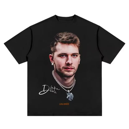 American Professional Basketball Star Sports Tee Shirt Homm Men Clothing Short Sleeve Oversize Printing Pullover T-shirt