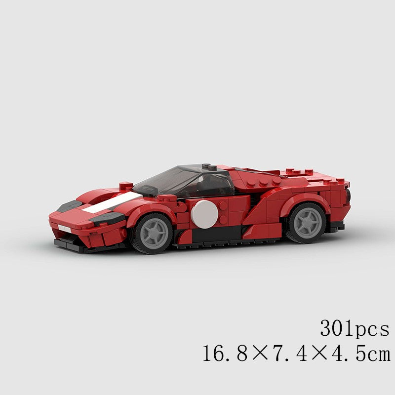 MOC Speed Sports Super Carro de Corrida Blocos de Montar DIY Tijolos Cidade Rally Técnico Grande Veículo de Corrida Presente de Natal Brinquedo