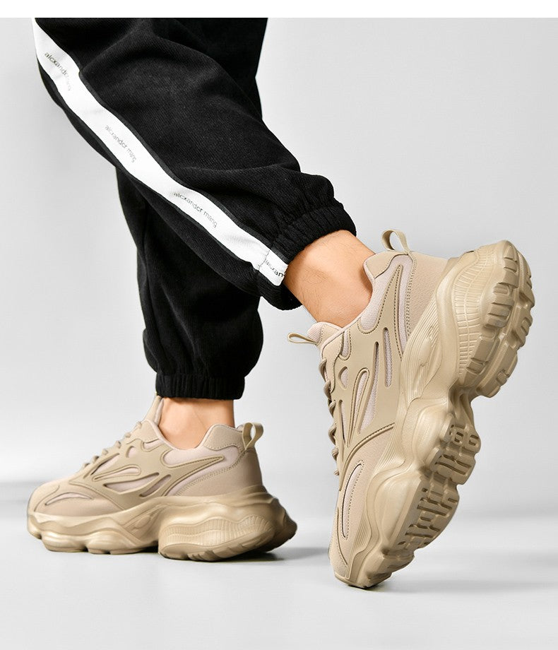 Tênis Masculino de Caminhada Esportiva de Alta Qualidade, Tamanho Grande 48, Plataforma, Tênis Casual Masculino, Tênis Moderno para Uso Externo