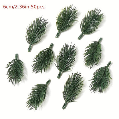 10/20Pcs Pine Branches Artificial Plants Christmas Wedding Home Tree Decor DIY Handcraft Bouquet Gift Box Fake Plants Needle