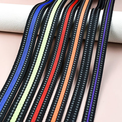15/20/25mm Reflective Ribbon Tape 5/10M Nylon Webbing Bag Shoulder Strap To The Meter Dog Collar Polyester Binding Belt Supplies