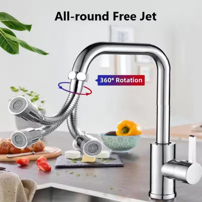 Extensor Universal de Torneira de Aço Inoxidável com Aerador de Bico Anti-respingo e Mangueira de Extensão para Pia de Cozinha