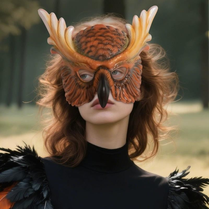Halloween Owl Mask Carnival Props Owl Mask Festival Cosplay Photo Props Atmosphere Dance Party Dress Up