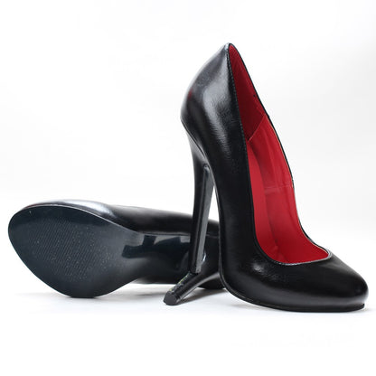 5.5 Inch Stiletto High Heel Unisex Sleek Night Club Round Toe Pump Plus Size Shoes Party Shoes Size36-46 In Stock