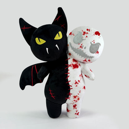 25cm Cartoon Anime Halloween The Nightmare Before Christmas Horror Pumpkin Skeleton Composite Plush Doll Toy Children Kids Gift