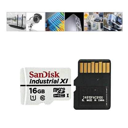 Cartão de memória SanDisk 8GB 16GB C10 U1 Cartão TF Industrial Ampla Temperatura MLC microSDHC com Adaptador de Cartão TF para Cartão SD
