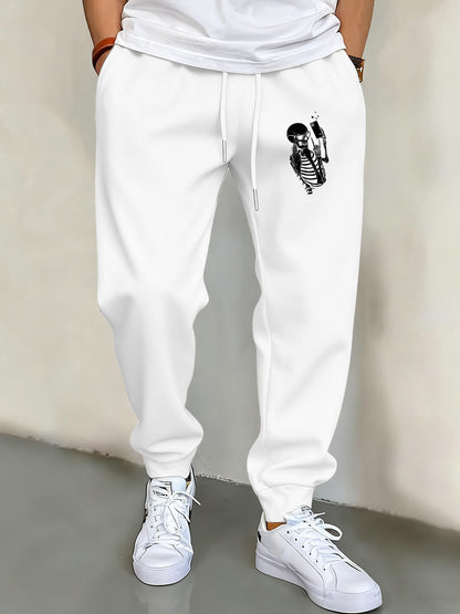 Skeleton People Who Enjoy Taking Photos Men'S Elastic Waist Pants Basics Pocket Long Pant Fashion Casual Male Sports Sweatpants