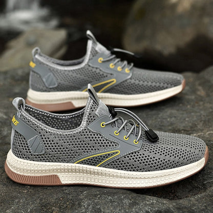 Sapatos Masculinos Casuais de Couro Genuíno para Exteriores Marca de Sapatos Masculinos para Escalada Caminhada Viagem Sapatilhas Respiráveis Masculinas Calçados de Verão