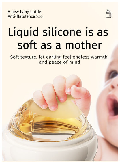 Newborn Baby Items Feeding Bottle 0-6 Months Anti Bloating Anti Spitting Choking Bebe Glass Baby Bottles 160ml Silicone Nipple