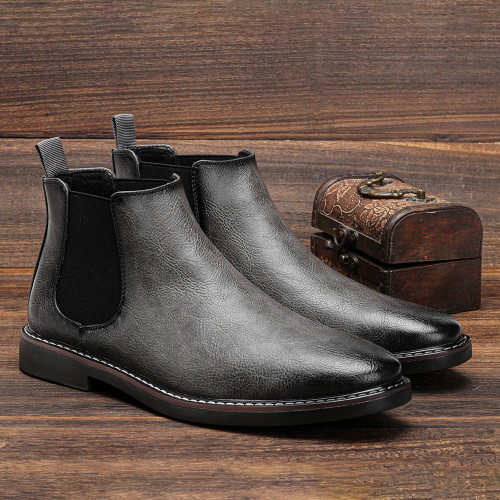 40~46 Botas Masculinas Chelsea Boots Marca Retrô Confortável Moda Masculina
