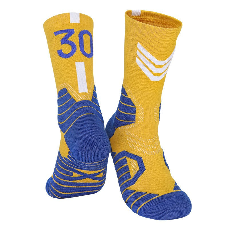 Meias Esportivas Masculinas de Basquete, Meias Esportivas com Numeração, Fundo de Toalha Engrossado, Ciclismo Outdoor, Corrida, Basquete, Feminino Adulto, Meias.