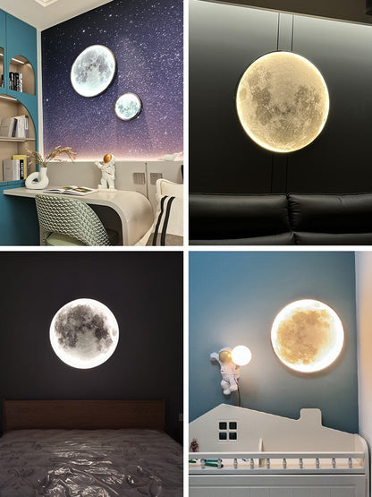 Moon Wall Lamp Living Room Background Wall Ceiling Lamp Art Bedroom Ceiling Lamp Imitating the Moon Surface Decorative Lamp