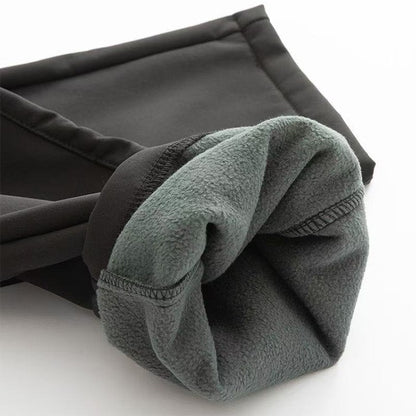 TRVLWEGO Winter Men Camping Hiking Pants Tactic Travel Soft Shell Warm Waterproof Fleece Windproof Outdoor Trekking Trousers