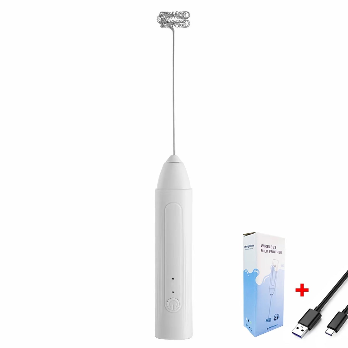 Electric milk frother, handheld egg beater, 3-speed portable dessert beverage coffee machine, mini home kitchen mixer