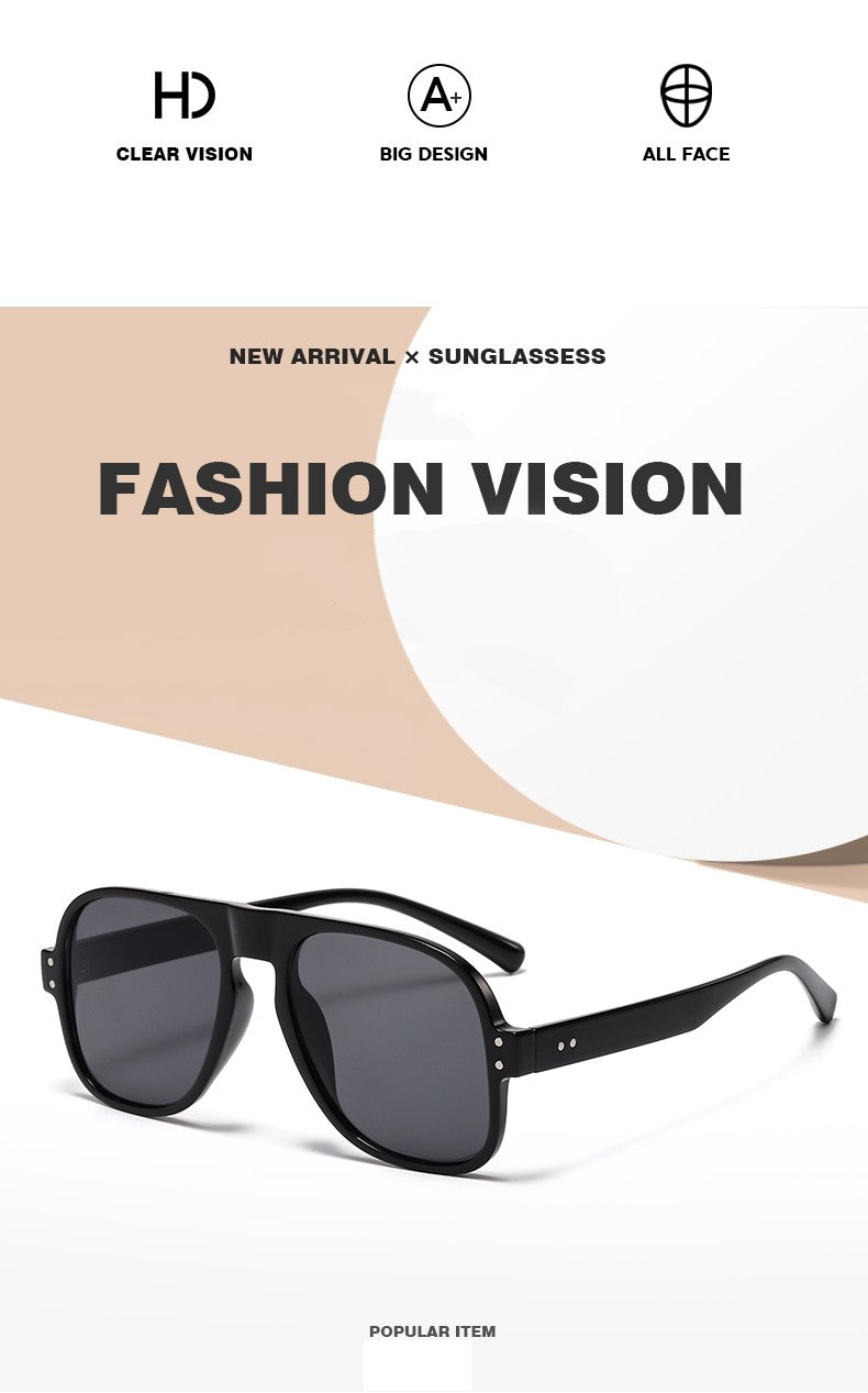 GD Aviator sunglasses with metal hinge Colorful modern street sunglasses Fashion trend eyeglasses frame