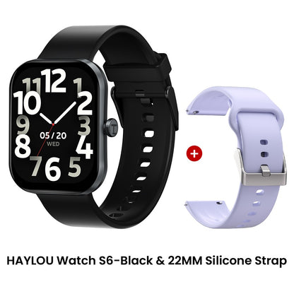 Smartwatch HAYLOU Watch S6 Tela HD de 2,01" Smartwatch Chamadas de Voz Bluetooth Monitoramento Fitness à Prova D'Água IP68