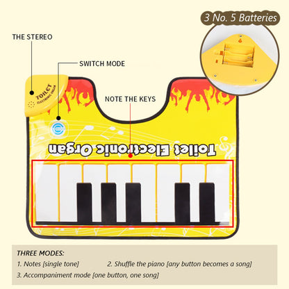 Tapete de Música para Banheiro em Casa, Tapete Criativo com Som de Piano, Almofada Musical Engraçada para o Chão do Piano, Tapete Antiderrapante para Banheira