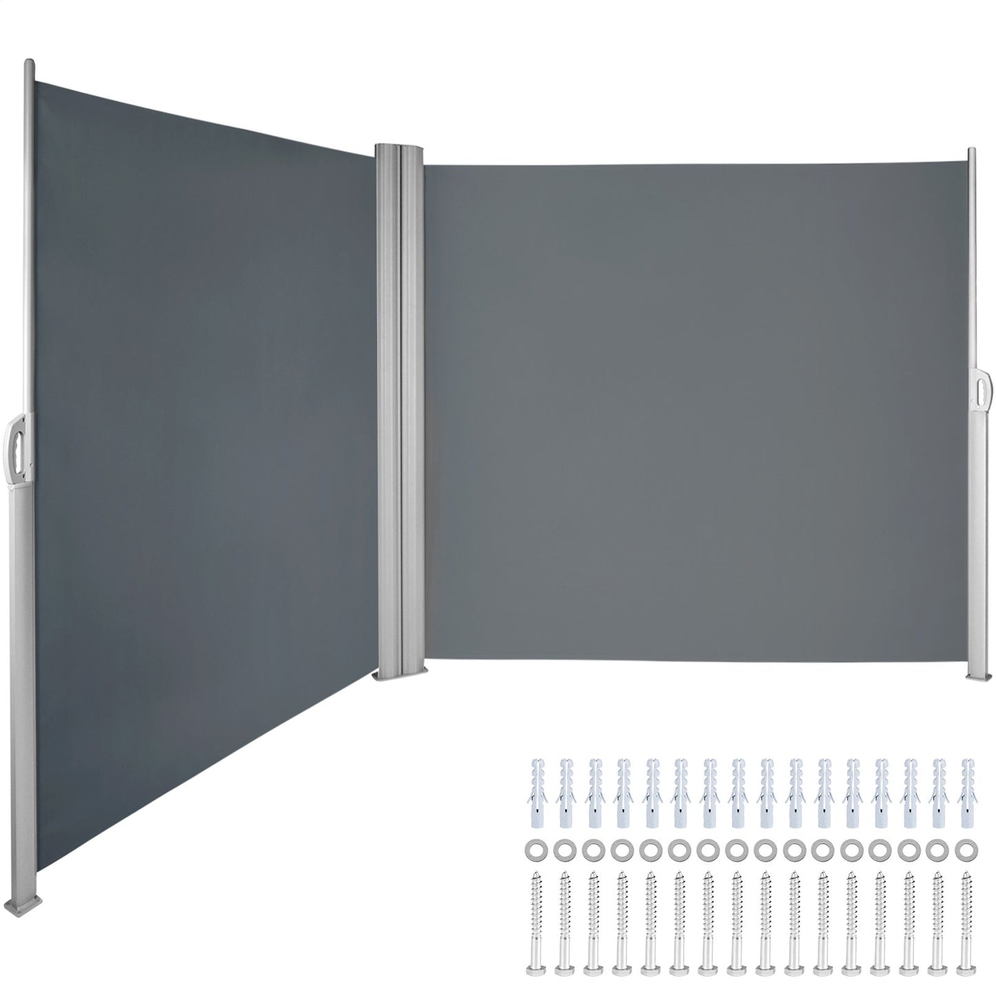 SucceBuy Retractable Side Awning Outdoor Patio Screen Fence Privacy Divider Garden  Pool Patio Terrace Sun Shade Wind Screen