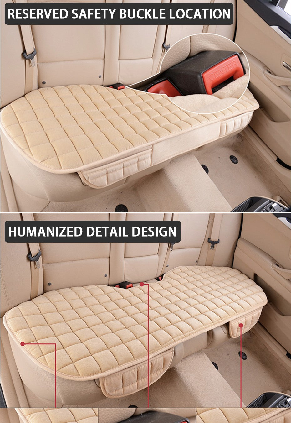 Capa de Assento de Carro de Pelúcia SEAMETAL Almofada de Carro Ultramacia Protetor de Assento de Carro Antiderrapante Universal para Sedans SUVs Caminhões Picapes