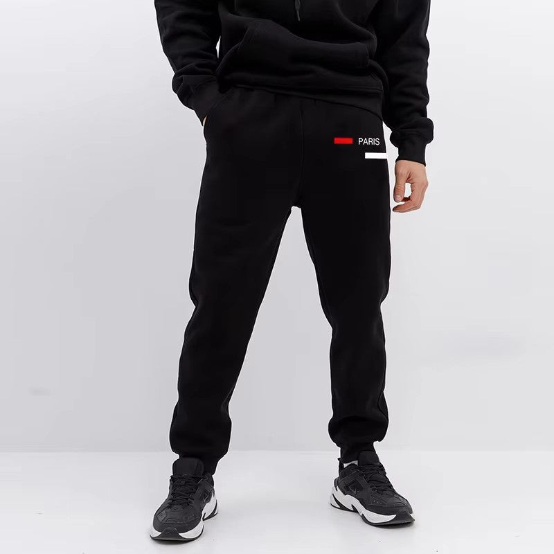 Calça Masculina Casual Nova Estampa Personalizada Verão Slim Respirável Moletom Esportivo Corrida Retrô Preta Festa Social Roupa Urbana