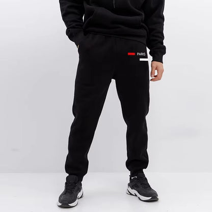 Calça Masculina Casual Nova Estampa Personalizada Verão Slim Respirável Moletom Esportivo Corrida Retrô Preta Festa Social Roupa Urbana