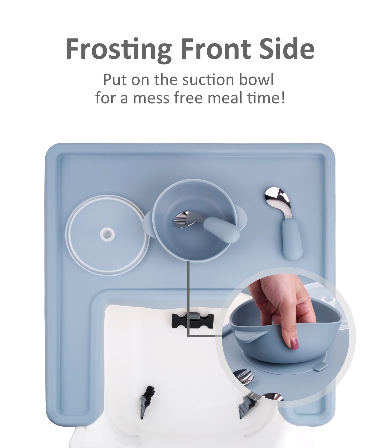 Washable Full Cover Placemat Dinning Highchair Tray Baby Silicone Placemat