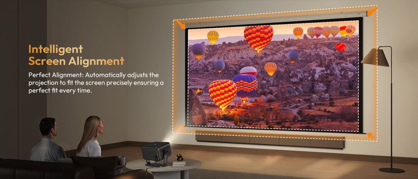 XGODY 4K Native 1080P WiFi6 Android Projector 18000lumen Voice Control AI Auto Focus HD Home Theater Cinema