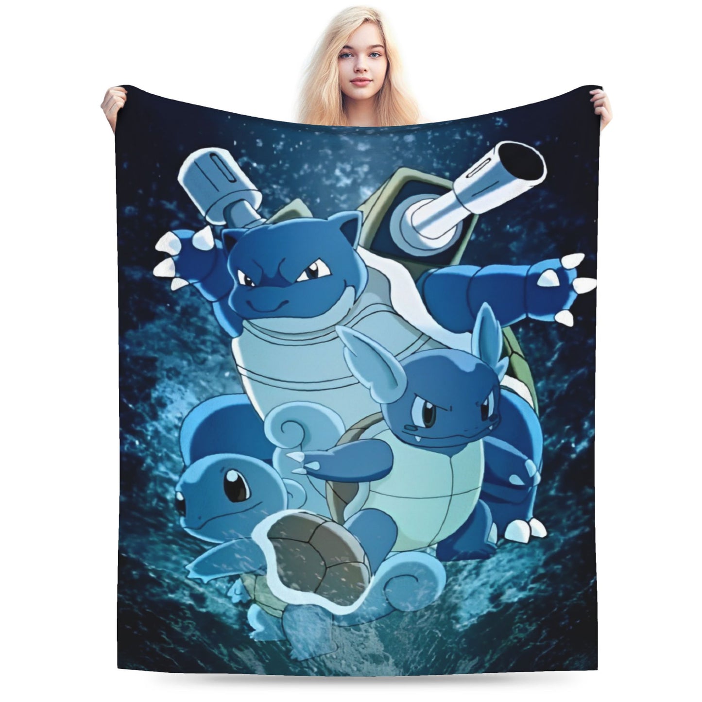 Cobertor de Flanela com Cena Clássica de Pokémon para Cama Super Quente, Mantas para Sofá, Cadeira, Piquenique, Colcha Engraçada, Capa para Sofá-Cama