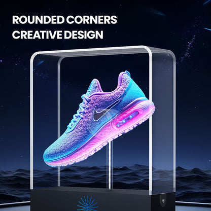 3D Glasses-Free Holographic Fan  LED Light Display Box for Halloween & Christmas Desktop Decor Plays Videos & Images