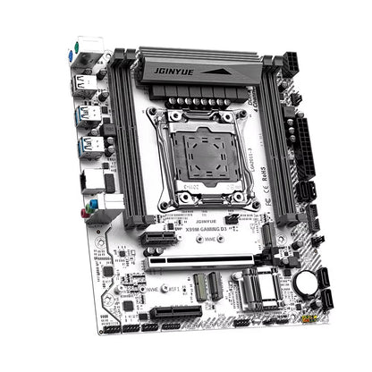 Placa-mãe JGINYUE X99 M-ATX combo E5 2680 V4 8GB*2 2133MHz DDR4 ECC kit de RAM RGB interface TPM diversão DIY novo software ARGB