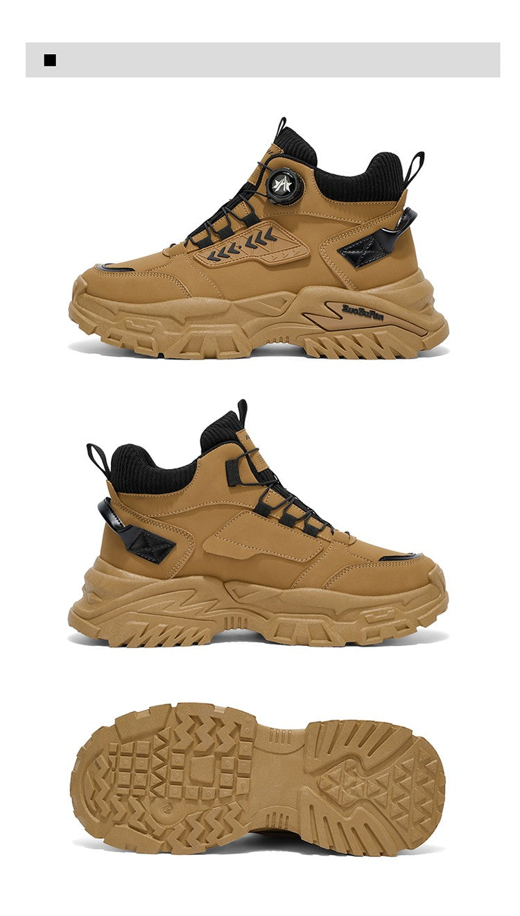 New Men's Casual Outdoor Construction Site Work Durable Safety Shoes, Black for Outdoor Mountain Climbing and Hiking Sports