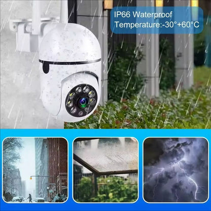Câmera de Segurança Wifi IP Externa Sem Fio PTZ 3MP 4X Zoom Câmeras AI Rastreamento Humano Áudio Bidirecional HD Visão Noturna Colorida