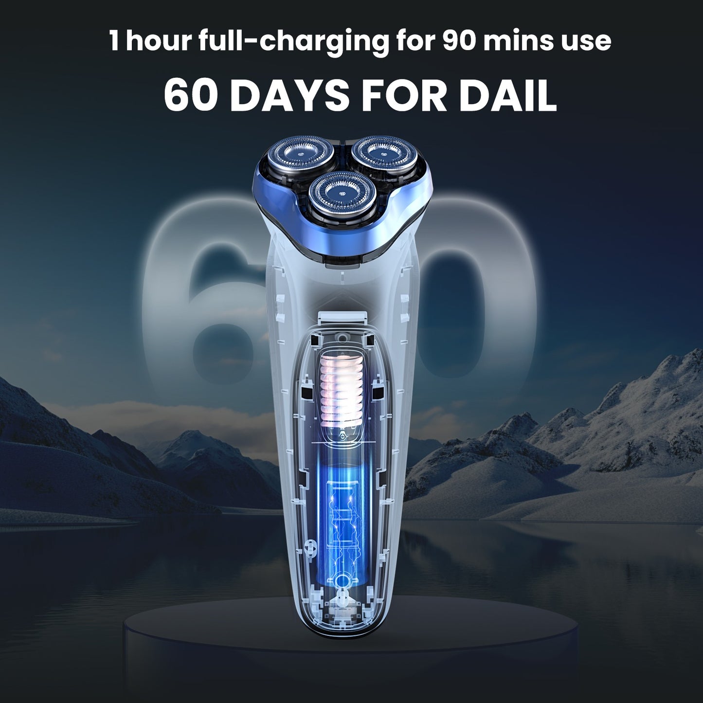 Sejoy Electric Razor for Men Rechargeable Electric Shavers Rotary Portable Travel Razor Idea Gift Beard Trimmer