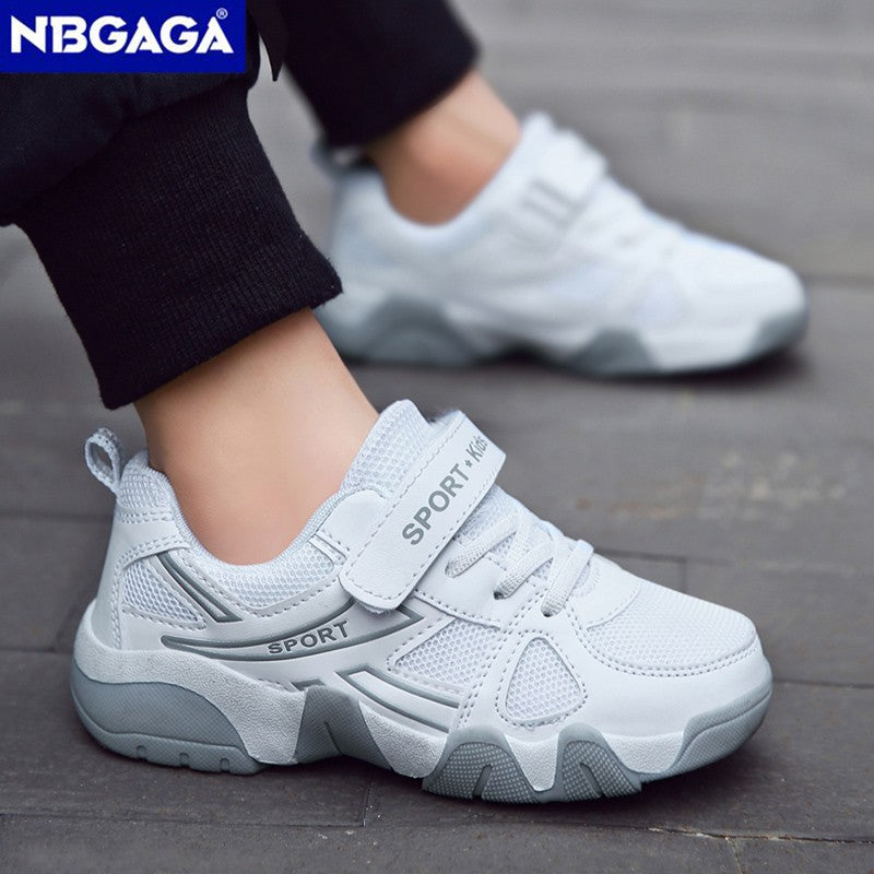 White Breathable Children Walking Shoes Summer Mesh Casual Sneaker for Kids Boys Outdoor Sport Tennis  Anti-Slip