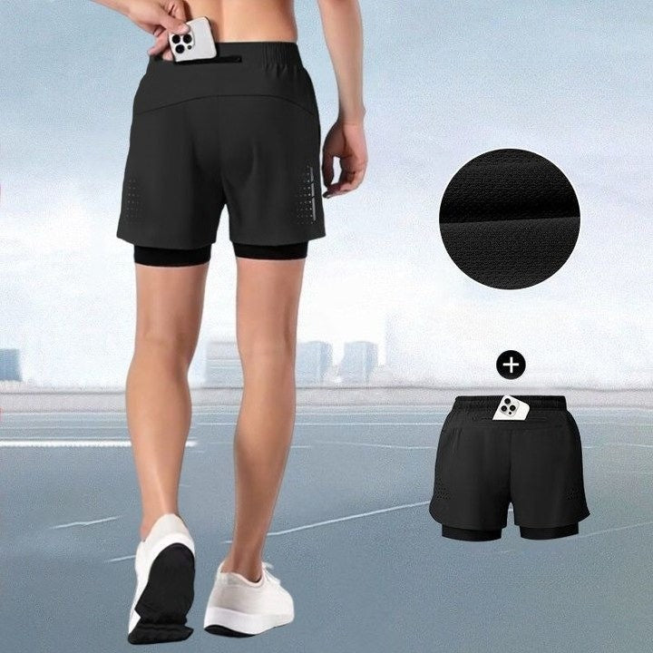 Men's Running-Specific Shorts with Phone Pocket: Quick-Dry Athletic Shorts for Short & Long Distance Running, Track&Field