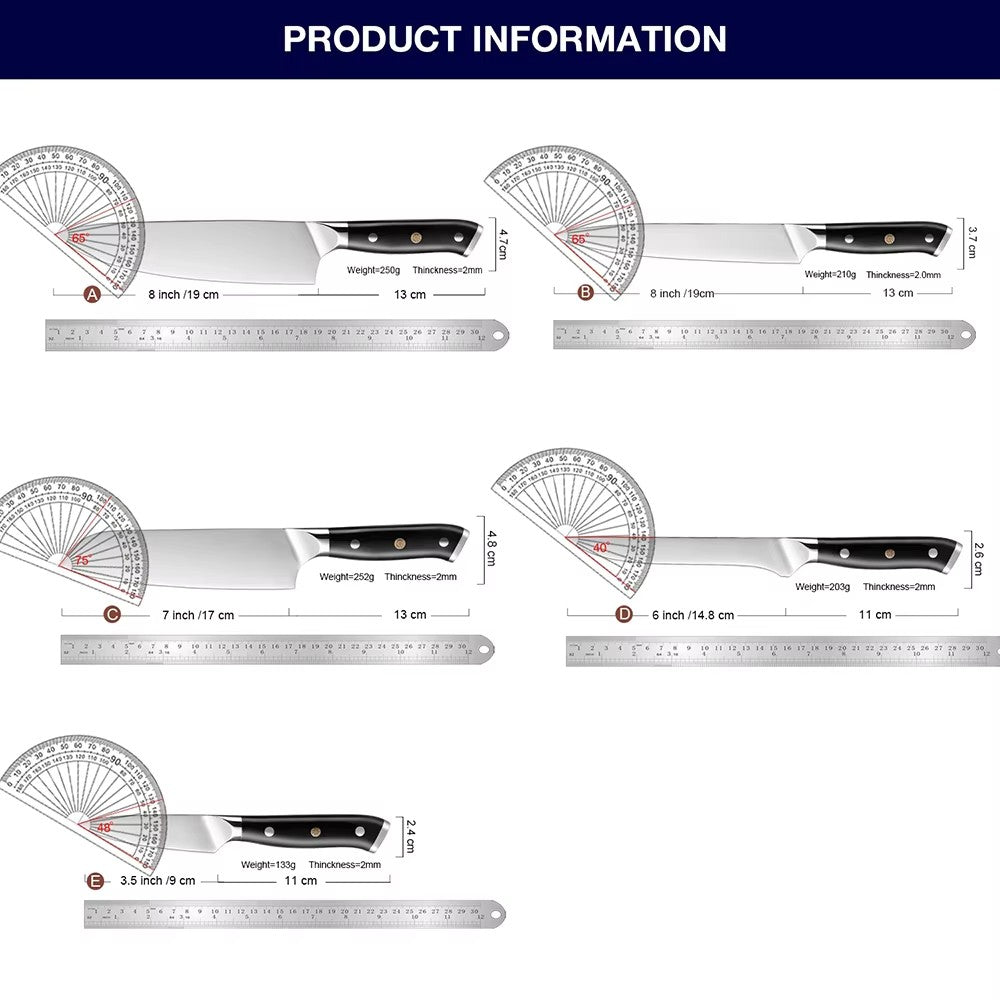 Conjunto de Facas de Cozinha XITUO Super Aço Alemão Faca do Chefe Faca Santoku Japonesa Faca Utilitária Cutelo Faca de Fatiar Descascar Nova Ferramenta de Culinária