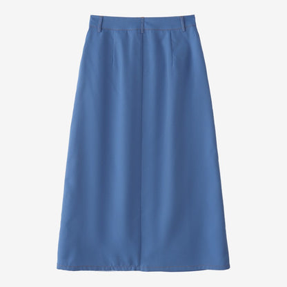 ZANZEA Women Plus Size Skirts High Waist Denim Striped Long Skirt Casual Vintage Big Size Skirt Summer Pockets Fashion Bottoms